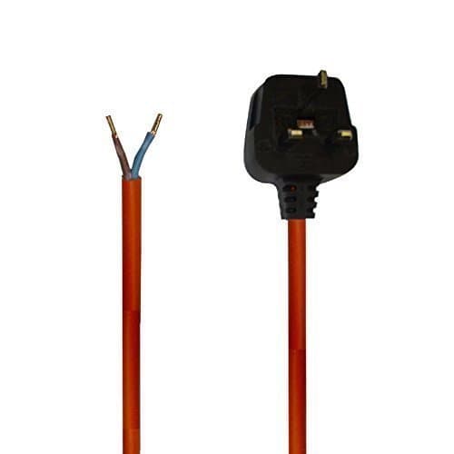 Candor High visibility Vacuum cleaner flex - 2 core 1.0mm with moulded plug - Suitable for Numatic, Sebo, Karcher, and much more - Replacement vacuum cable