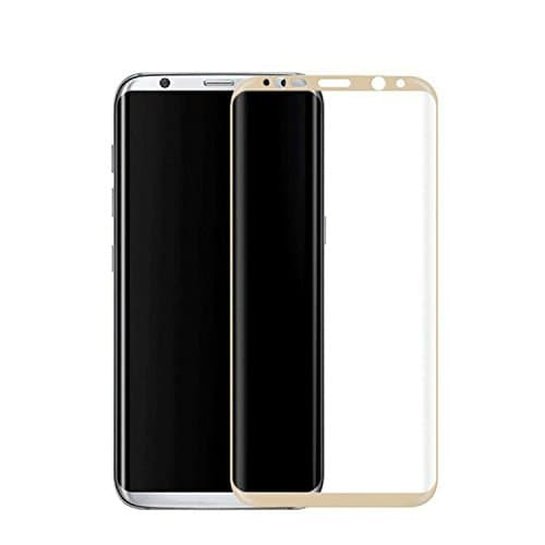 Samsung S8 Plus Gold Full Screen Protector- 9H Tempered Glass. Perfectly Fits the Entire Screen, Easy Fit with no Air Bubbles. 0.26mm Tempered Glass, 9H hardness rating. Shatterproof, Anti airlock. Coated with hydrophobic and oleophobic clear layers to minimise fingerprints and smudges. Provides protection against scratches and Impacts from sharp objects. (S8 PLUS, Gold)