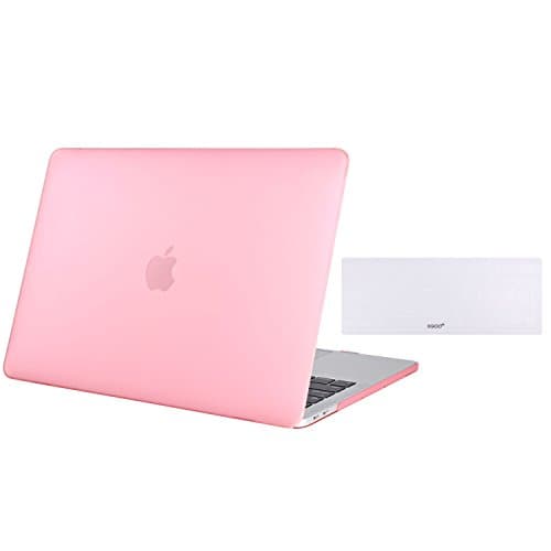Macbook Pro 13 With Touch Bar Case, XGUO MacBook Pro 13 Release 2016 Ultra Slim Plastic Cover, Transparent Matte Shell Case Cover For MacBook Pro 13 With Touch Bar+Keyborad Skin Cover(MacBook Pro 13 2016, Pink)