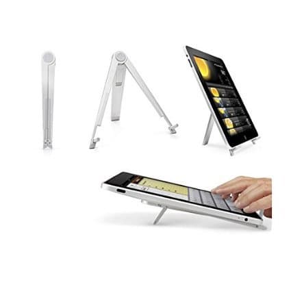 AONS Portable Lightweight Universal Foldable Desk Stand For iPad, iPad 2, iPad 3 Notebook's, Laptop's, Netbook's & Tablet PC's - Silver