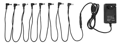 Shaman PS 23 A Plug 9 V Guitar Effect Pedal Power Supply Up to 8 Devices with Spannungsstabilisierte DC Voltage Outputs DC Power DC Output: 9 V 2000mA) Polarity Inner Positive Pole External – Black + 3.5 mm Jack Adaptor