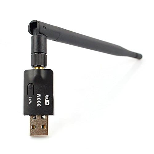 300Mbps Wireless USB Wifi Adapter Mini Dongle with External Antenna Wide Coverage Stable Signal for Windows XP / Vista / 7, Max, Linux Operating System PC Laptop Desktop Computer