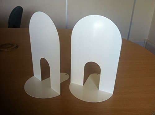 2 Metal bookends (Large, White)