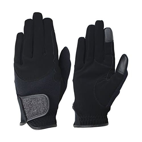 Hy5 Roka Riding Gloves - VARIOUS COLOURS - VARIOUS SIZES (Medium, Black/ Black)