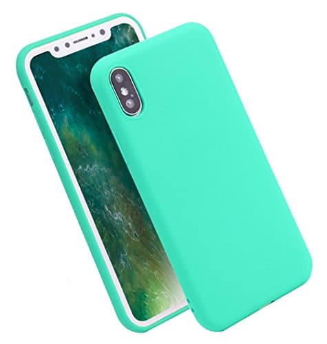 iPhone X Case, Marktol Ultra Slim Soft TPU Silicone Back Flexible Rubber Bumper Protector Cover Case for iPhone X - All 6 Colors (Mint)