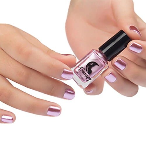 Huich Craney Mirror Nail Polish Plating Silver Paste Metal Color Stainless Steel (Pink)