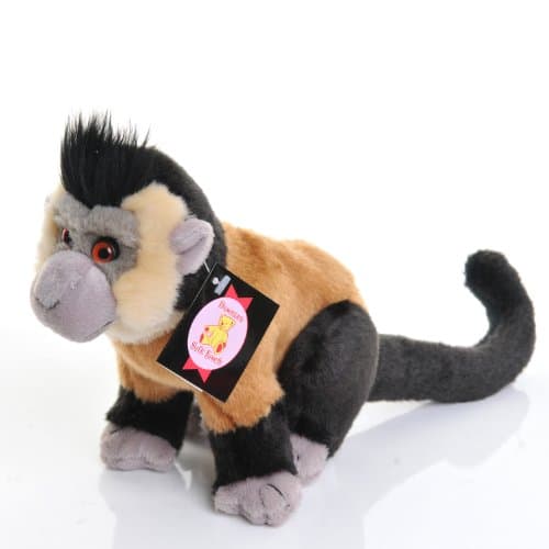 Soft Plush Black Capped Capuchin Monkey 20 cm by Dowman Imports