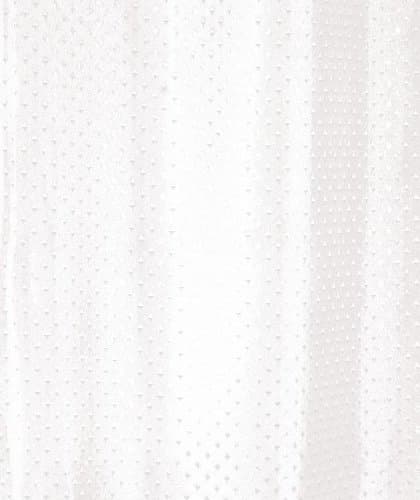 WHITE DIAMOND FABRIC SHOWER EXTRA LONG AND EXTRA WIDE AND EXTRA SHORT AND EXTRA NARROW CURTAIN WITH WEIGHTED HEM - VARIOUS SIZES - MACHINE WASHABLE (240 CM WIDE X 200 CM LONG)