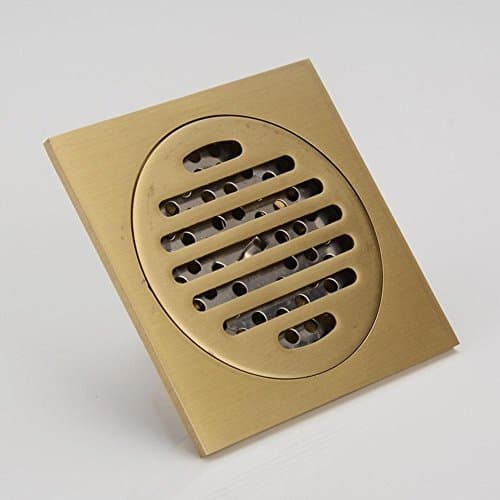 LUXURYDREAM Elegant Modern Simple Style Thicker Luxury Removable Lid Deodorizing Kitchen,Bathroom Floor Drain , Gold , A 4in