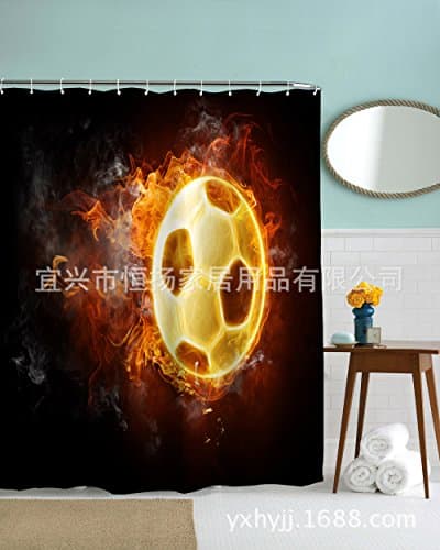 Fire Fighting Digital Printing Waterproof Polyester Curtain,165*180