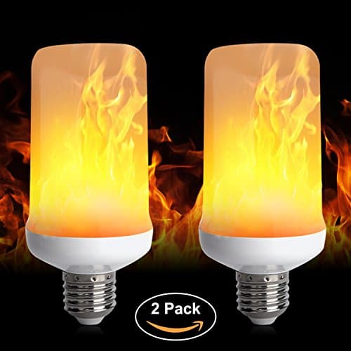 Led Flame bulb Led Flame light bulbs Led Flicker Flame Bulbs, E27 1500k Creative Lights with Flickering Emulation Atmosphere Decorative Lamps for Home, Garden, Dating, Party, Festival Decoration (2 Packs)