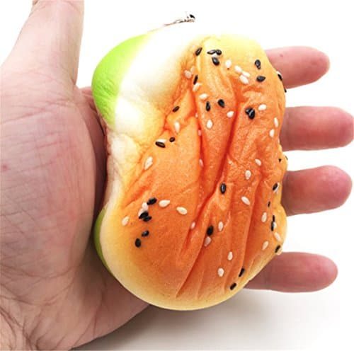 Buyby 10cm Large Pu Simulation Bread Slow Rebound Squishy Hamburger -1 Pack Random Delivery
