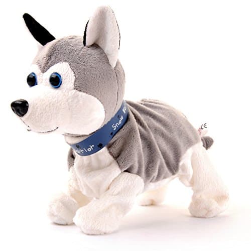 Sound Control Electronic Dogs Interactive Electronic Pets Robot Dog Bark Stand Walk Toy Dog For Children Christmas (Gray)