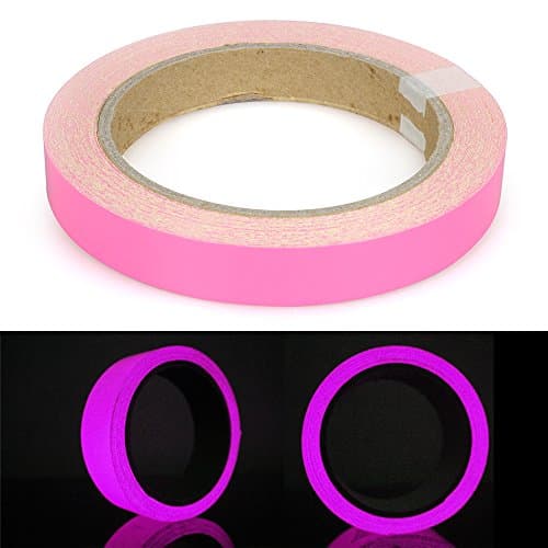 Eteng Luminous Tape 12m Length X 1.5cm Width Removable DIY Handmade Decor Tape (pink)