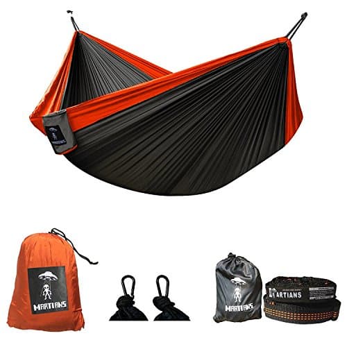 Double Camping Hammock Set Swing Portable Lightweight Parachute Nylon With Tree Straps &amp; Carabiners For Backpacking, Garden, Backyard, Beach,Hiking &amp;Traveling, Relax 118" x 78"