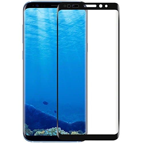 Coovoo Tempered Glass Screen Protector for Samsung Galaxy S8 Plus Full Protection 9H Tempered Glass HD Clear Galaxy S8 Plus Screen Protector Ultra Transparency Bubble-Free, Full HD, Anti-Fingerprint and High Quality (Black)