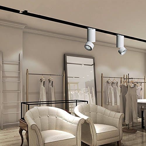 Bright Spotlights LED Ceiling Light Bulb Nordic Ceiling Track Spotlights Cob for Exhibition Room / Living Room / Clothing Store,Celling-white-12W-natural light