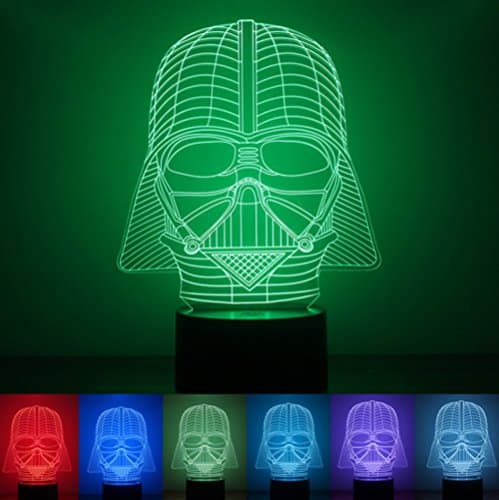 Ksweet 3D Lamp Illusion Warrior Design Decor 3D Table Lamps LED Night Light 7 Color Lights