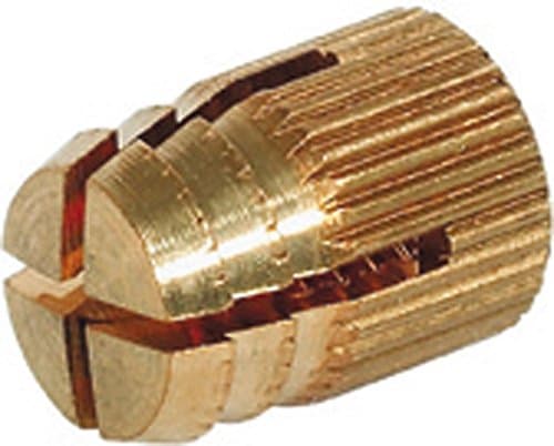 City Deco Centre Sleeve M4 Internal Thread for Ø 5mm Holes- Bright Brass (Pack of 50)