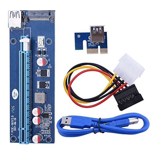 15pack pci-e 16x to 1x powered riser adapter card pci-e riser card 6pin pci e 1x to 16x riser card