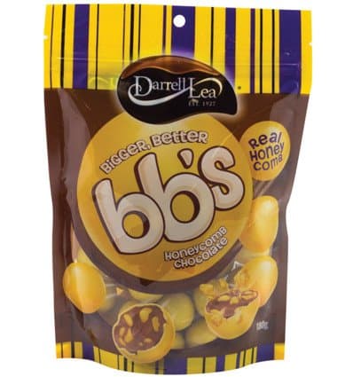 Darrell Lea BB's Honeycomb Chocolate 180g x 12
