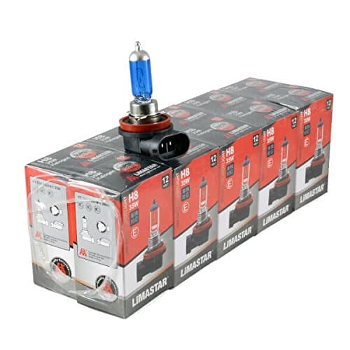 10 Halogen Lamp Light Bulb H8 12 V 35 W Base PGJ19-1 Halogen Headlamp Xenon Style 8500 K for Hyundai i30 (GD), i30 CW, i40 ix35 LM El ELH) (VF), i40 CW (VF), Santa Fé Iii (DM) Front Fog Lamp