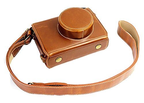Newlan Protective Compact Leather Case with Shoulder Strap for Fujifilm X100, Fujifilm X100S, Fujifilm X100T(Brown)