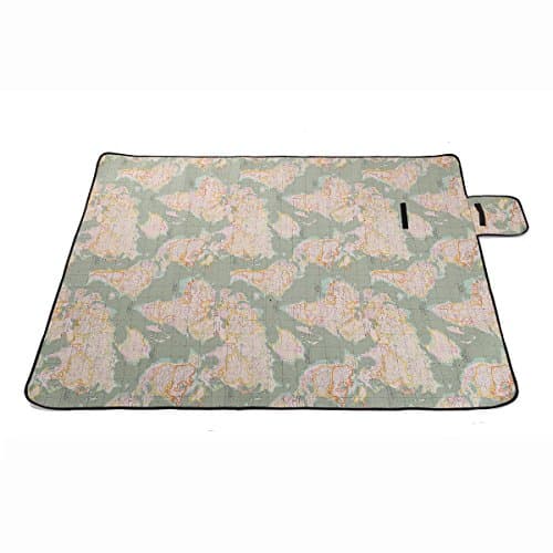 78.7" x 58.2" Multi-functional Picnic Blanket Outdoor Camping Rug Beach Mat Travel Play Mat, Worldmap