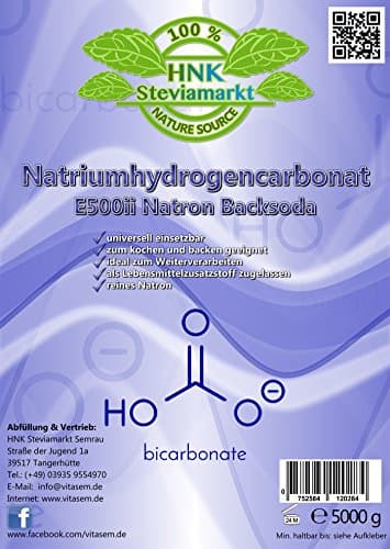 Baking Soda – Sodium Universal Use E500 ii Roe Sodium Hydrogen Carbonate NaHCO3 5 kg for Baking, Cooking, Cleaning...