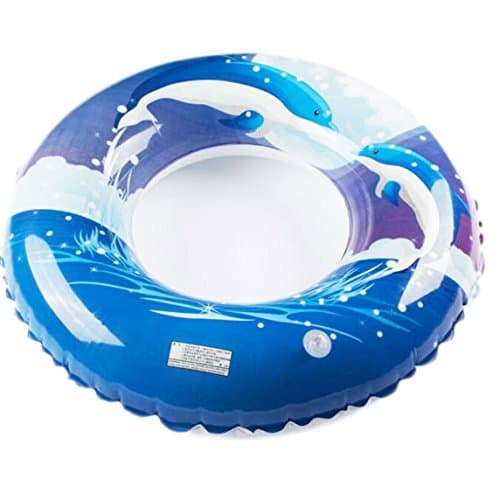 Cute Elegant Dolphin Swim Ring Inflatable Pool Float Water Toys Swimming Pool Toy Thicker Safety Pool Party Beach For Adults Kids (70# Inner Ring 27cm)