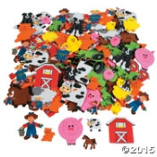 Farm Foam Shapes Self Adhesive (100)
