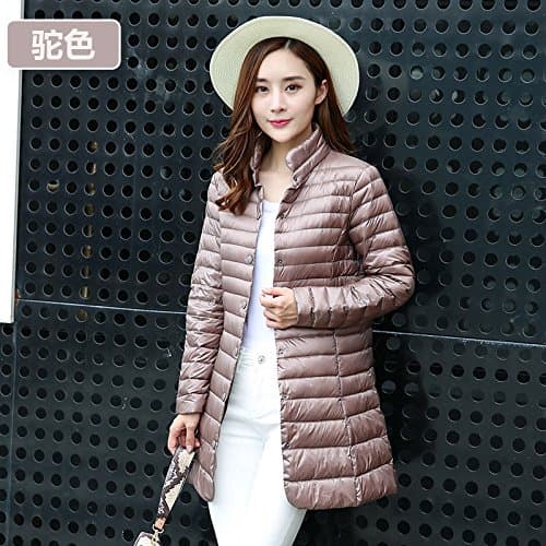 GK-In the long paragraph down jacket thin autumn and winter collar self-cultivation?Camel?XXXXL