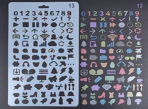 Amupper Geometric Stencil Guide for Kids - Flexible Plastic Size 10.2 by 6.7 Inch (Life13)