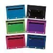 3-Ring Zippered Pencil Pouch Case with Clear Window - Varied Colors by Swintoon Avenue Trading