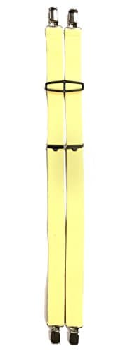 Solid Kid's Clip X Suspenders - Yellow Stripes