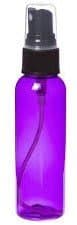 Got Oils?® 4 OUNCE PLASTIC BOTTLE WITH BLACK PUMP MIST SPRAY AND CLEAR CAP (QTY 1) (purple)
