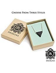 Essential Oil Diffuser & Aromatherapy Necklace | Triangle Lava Bead Jewelry | Stainless Steel Chain … (Rose Gold Stainless Chain)