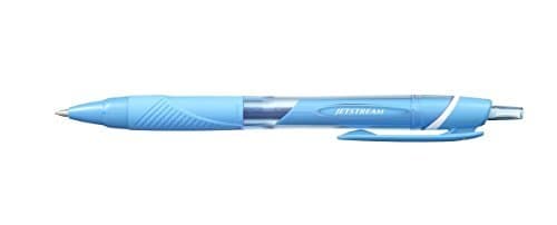 UNI-BALL JETSTREAM SXN-150-07 RETRACTABLE ROLLERBALL PEN [Pack of 3] Light Blue Barrel with Light Blue Ink