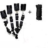 Luxury Fun Under Bed Restraints Kit Straps with 32 feet 10 meter Cotton Rope