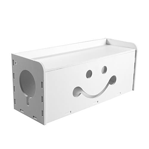 Cable Management Box Organizer, Large System to Cover and Hide Wires, Power strips, USB Hubs, Cell Phone Chargers, Cable Storage With 4 Cable Ties, Friendly to Children and Pets