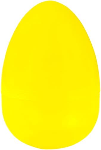 Block Buster Costumes Jumbo 8" Translucent Yellow Plastic Easter Surprise Egg Decorations