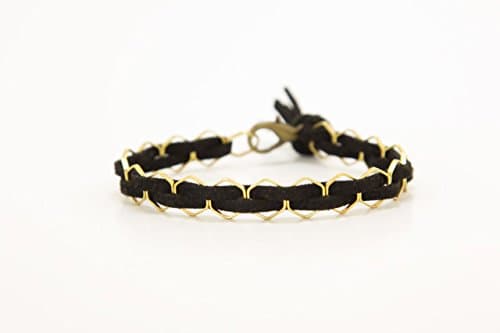 LoilJ Hexagon Essential Oil Diffusing Bracelet - Hexagon 7in Obsidian Black