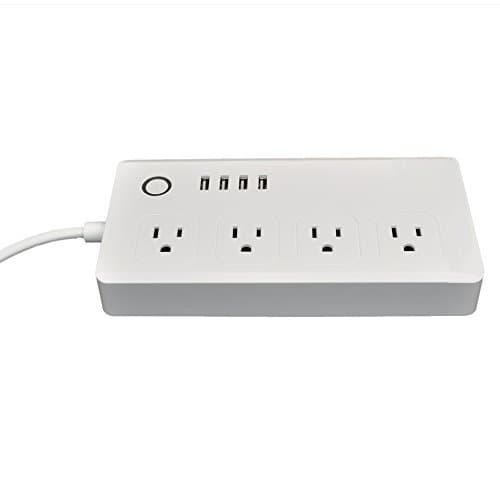WI-FI Power Strip, Smart Outlet Plug Timing Switch with 4 AC Sockets &amp; 4 USB Charging Ports, Wi-Fi, APP Control Your Home Appliances from Anywhere