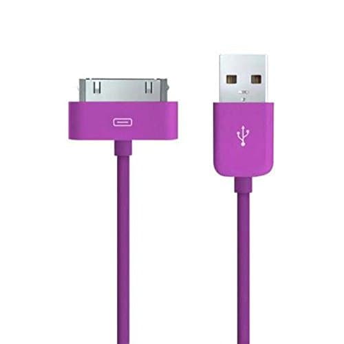 TheMax® Premium Quality USB 2.0 Charging Cable 1m Compatible for 4 4S 3G 3GS 1/2/3 5 classic nano 1/2/3/4/5/6 Touch 1/2/3 (1 Meter, Purple)