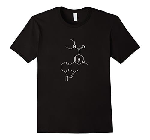 Mens LSD Molecule T-Shirt 2XL Black