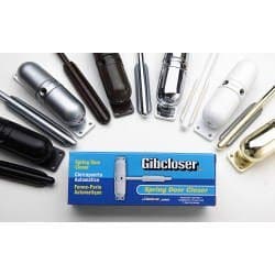 Gibcloser Surface Mounted Spring Door Closer - 23.5 x 16.5 x 3.5cm White Pre-Packed by Gibcloser