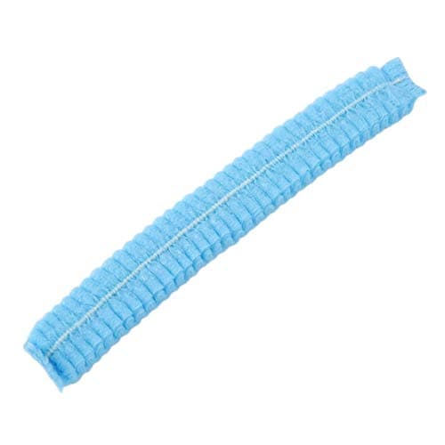 Comomingo 100 PCS Breathable Dustproof Disposable Head Cover Mob Cap Hat Hair Net Non Woven Anti Dust Hats for Hospital Food Industry