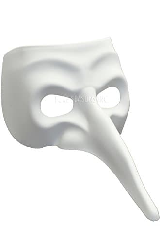 BLANK "NASONE GREZZO" VENETIAN MASK FOR DECORATING