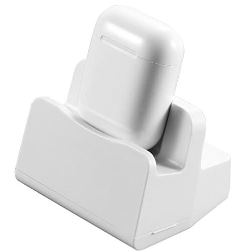 Airpods Charging Dock Stand for Apple Wireless Bluetooth Headphone Case and iphone X/8/7/ 7 Plus(White)