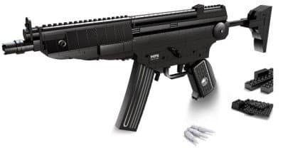 Ausini Simple Package Compatible Building Bricks Set Submachine Gun Model H&K MP5 Rifle Tommy Gun Building Blocks Toy 597 pieces P22705-0